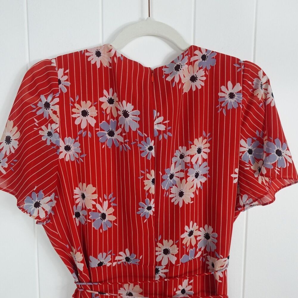 Madewell Womens Dress Button-Wrap in Daisy Society Small - Picture 10 of 15